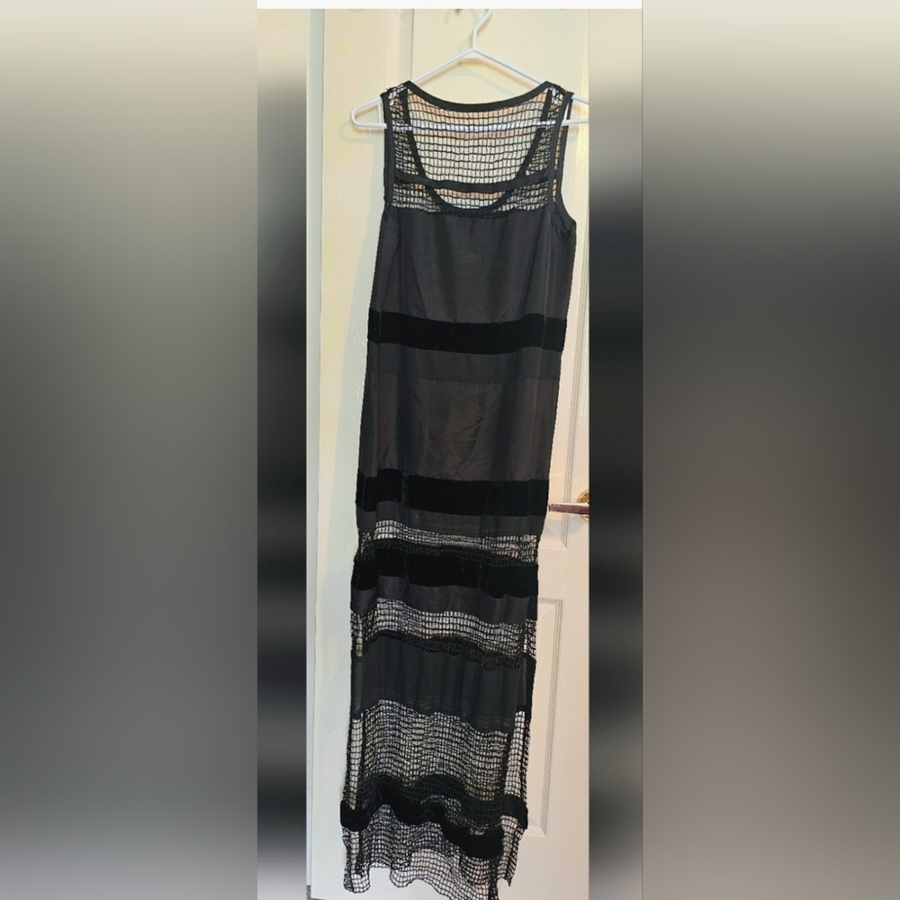 Vintage Loucas Black Mesh Top